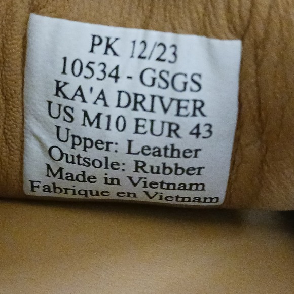 OluKai Ka'a Driver Slip On Men's Shoes Loafers Golden Sand Italian Suede Size 10 - Picture 9 of 9